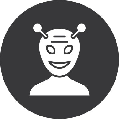 Bir robot simgesinin vektör illüstrasyonu