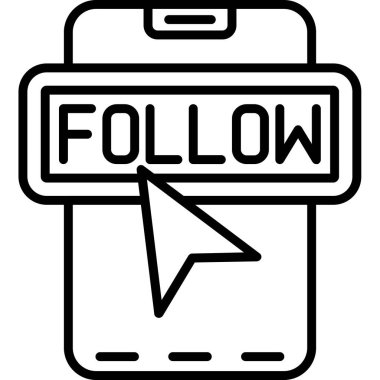 bizi takip et vektör simgesi