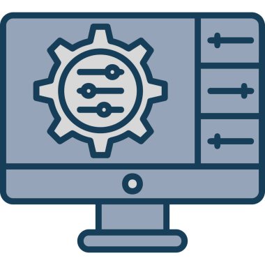 Ayarlar. Web simgesi basit illüstrasyon