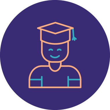 Öğrenci simgesinin vektör illüstrasyonu