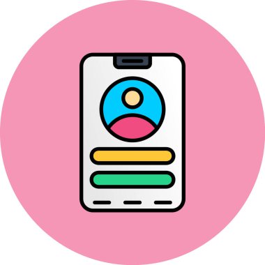 Akıllı telefon simgesinin vektör illüstrasyonu