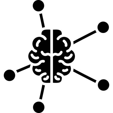 Beyin. Web simgesi basit illüstrasyon