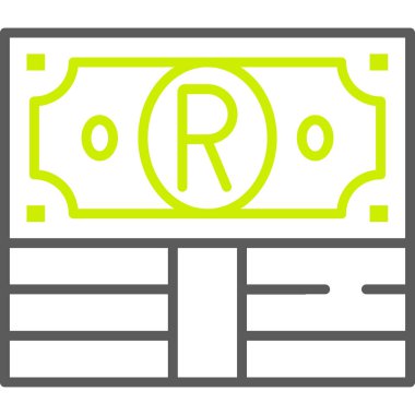 nakit para finans simgesi ana hat biçiminde