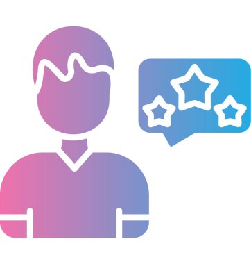 Yıldız vektör illüstrasyonlu kullanıcı