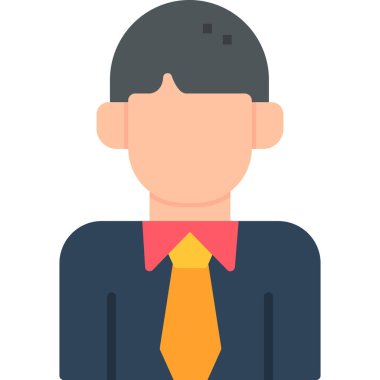 Çalışan Simgesi, Basit Renk Vektörü İllüstrasyonu