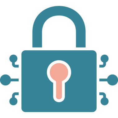 Kilit. Web simgesi basit illüstrasyon