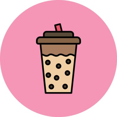 Kahve. Web simgesi basit illüstrasyon