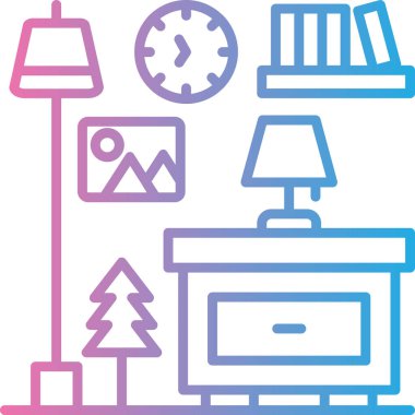 Bir saat simgesinin vektör illüstrasyonu