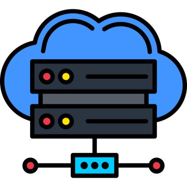 bulut hesaplama vektörü simgesi