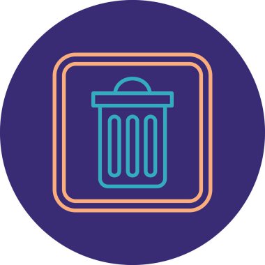 Moda biçimi izole edilmiş arkaplanda çöp kutusu simgesi