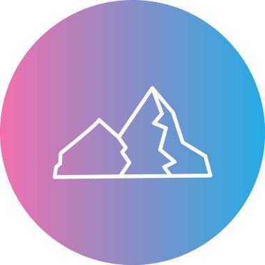 Dağlar. Web simgesi basit illüstrasyon