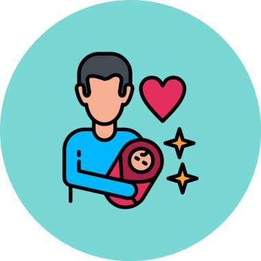 Kollarında bebek olan bir adam