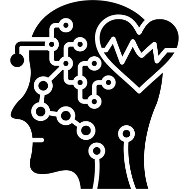 Aşık insan beyni, vektör tasarımı.