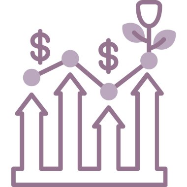 Büyüme Grafiği. Web simgesi