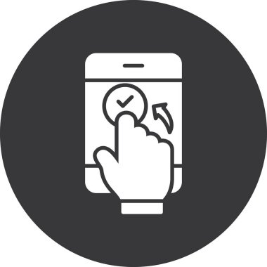 Moda biçimi izole edilmiş arkaplanda dokunmatik ekran simgesi