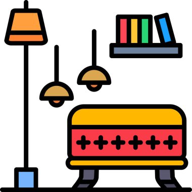 mobilya kutsal kişilerin resmi, vektör çizim