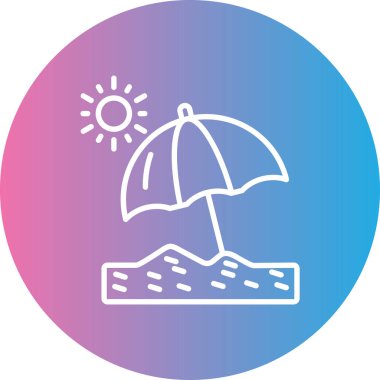 Güneş simgesinin vektör illüstrasyonu