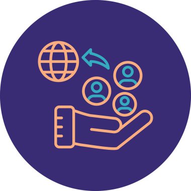 İnsan simgesinin vektör illüstrasyonu