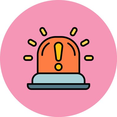 Alarm çanı simgesi vektör çizimi çizimi