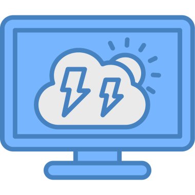 Bilgisayar. Web simgesi basit tasarım