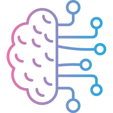 Yapay zeka simgesi doldurulmuş ana hatlar biçiminde