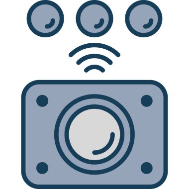 kamera simgesi vektör illüstrasyonu