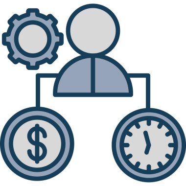 iş yönetimi simgesi vektör illüstrasyonu