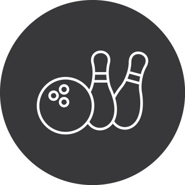 Bowling simgesi, vektör illüstrasyonu