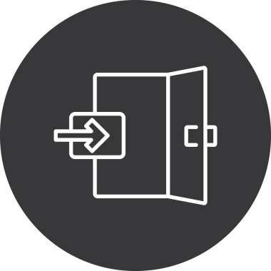 Çıkış simge vektör çizim