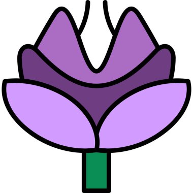 Çiçek. Web simgesi basit illüstrasyon