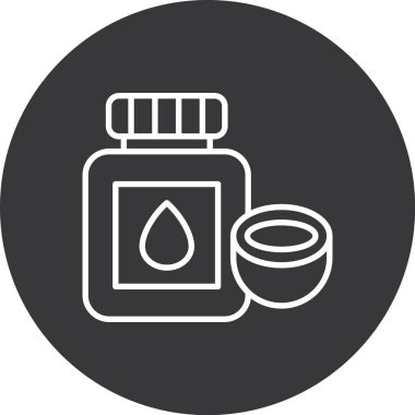 Sabunlu bir şişe su, basit vektör simgesi