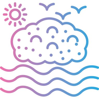 Bulut simgesi vektör illüstrasyonu