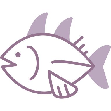 Balık. Web simgesi basit illüstrasyon