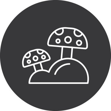 mantar simgesi vektör illüstrasyonu