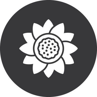 Ayçiçeği simgesinin vektör illüstrasyonu