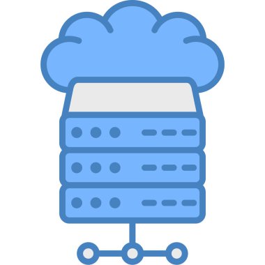 Bulut veri tabanı simgesi doldurulmuş ana hatlar biçiminde