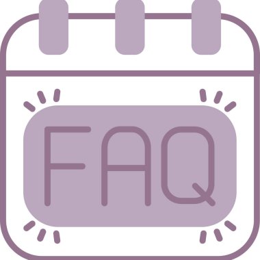 SSS Web simgesi basit illüstrasyon