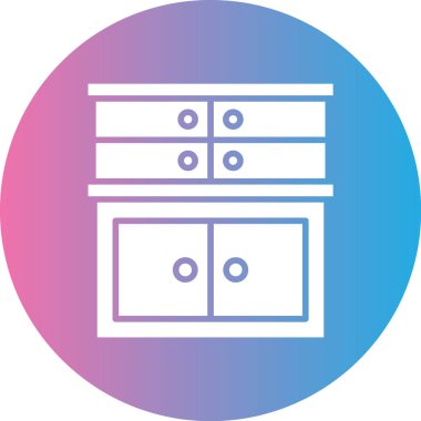 Dolap. Web simgesi basit illüstrasyon