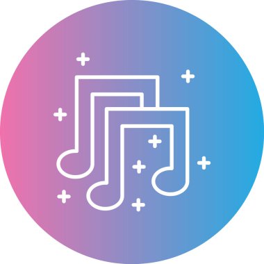 Müzik simgesi vektör illüstrasyonu