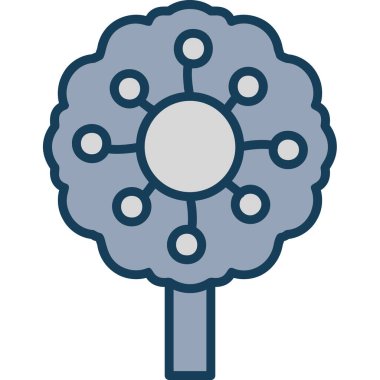 Çiçek. Web simgesi basit illüstrasyon