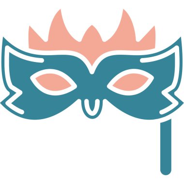 Karnaval maskesi ikonu. vektör illüstrasyonu