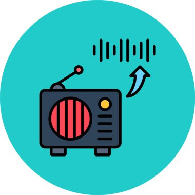 Hoparlör simgesi, vektör illüstrasyonu