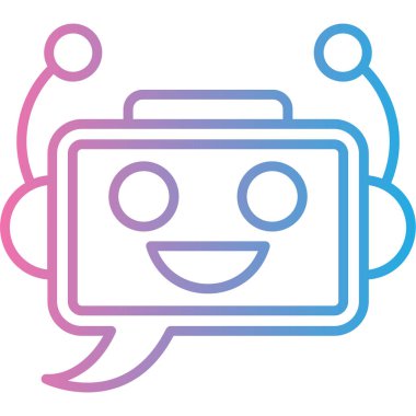 robot. Web simgesi basit illüstrasyon