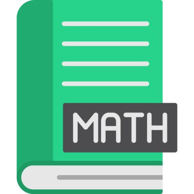 Matematik düz çizgi simgesi, vektör illüstrasyonu
