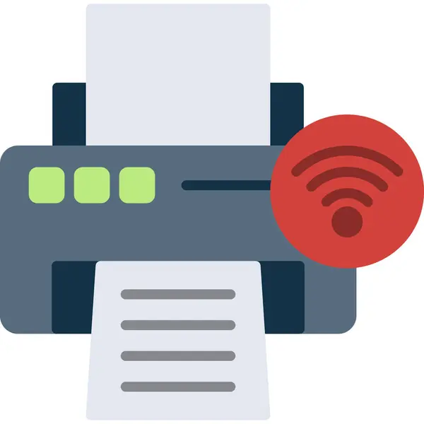 Yazıcı Simgesi, Basit Renk Vektörü İllüstrasyonu