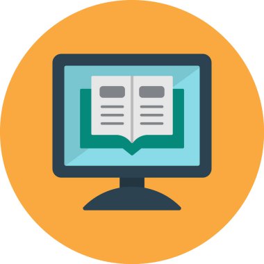 Online öğrenme. basit vektör tasarımı