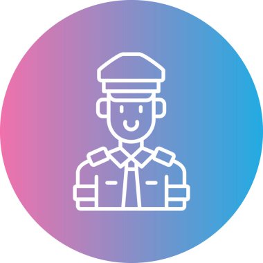 Bir polis memurunun vektör çizimi