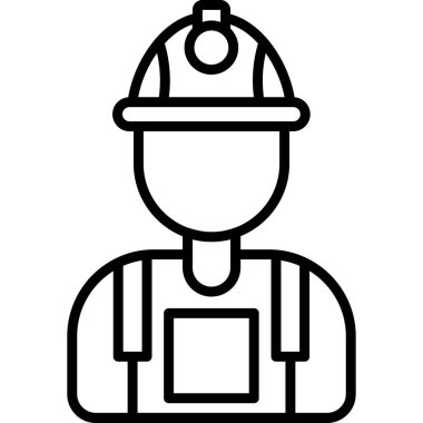 işçi miğferi simgesi ana hatlarıyla