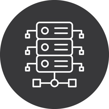 veri merkezi simge vektör illüstrasyon tasarımı