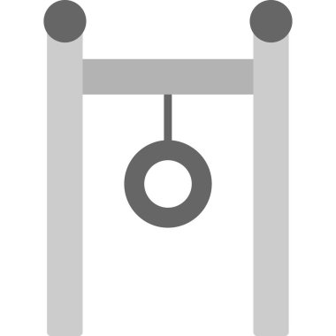 Tek izole edilmiş salıncak simgesinin vektör çizimi